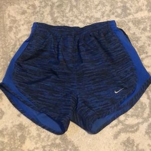 Blue and Black Nike Athletic Shorts